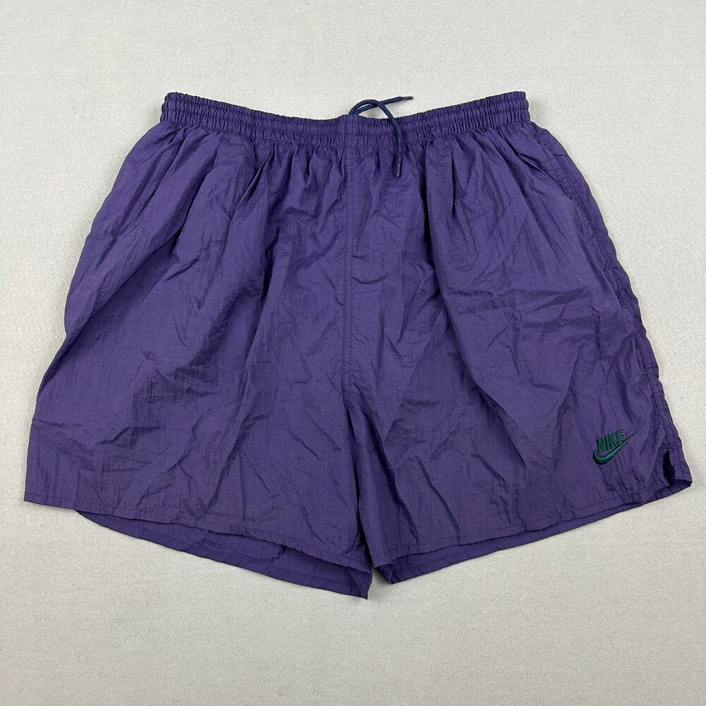 Vintage Nike Shorts Men Extra Large Purple Spellout Big Logo 90s Basketball XL